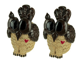 Set of 2 Adorable 9 Inch Tall Decorative Owl Planters - £26.05 GBP