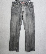 Vintage Levis 527 Gray Mens 33x32 Low Boot Cut Black Label Denim Authentic - $546.81 MXN