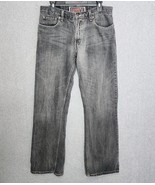 Vintage Levis 527 Gray Mens 33x32 Low Boot Cut Black Label Denim Authentic - $546.81 MXN