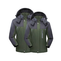 Waterproof Ski Jacket   Outdoor Winter Warm Jackets Snow Thermal Work Coats Gree - £45.51 GBP