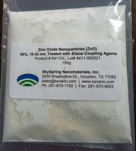 Silane Coated 10-30nm Zinc Oxide Powder 18 Grams - £26.29 GBP