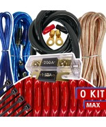 Audiotek 0 Gauge Amp Kit Amplifier Install Wiring Complete 0 Ga Wire 600... - £58.18 GBP