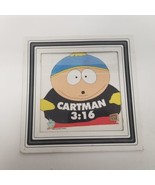 Vintage 1998 South Park Cartman 3:16 Funny Novelty Print, 8&quot; × 8&quot; Framed - £19.42 GBP