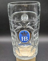 German HB MUCHEN Giant 56 oz. Glass Beer Mug Germany Octoberfest Stein M... - $29.99