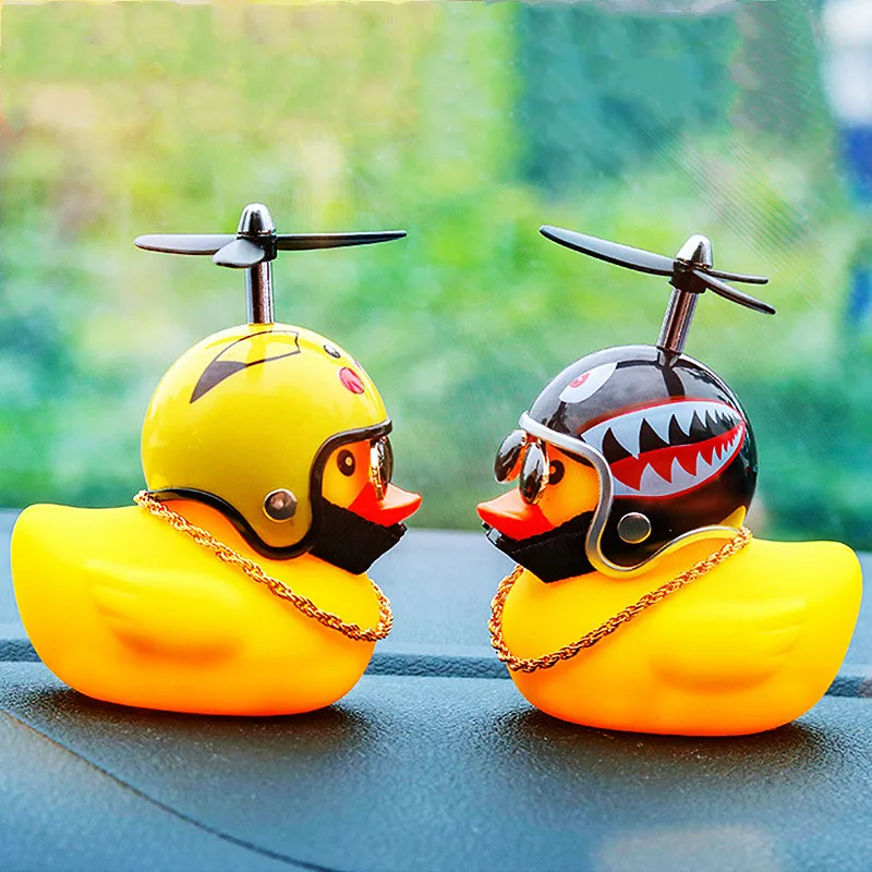  interior broken wind small yellow duck with a airscrew cute wind breaking duck cycling thumb200