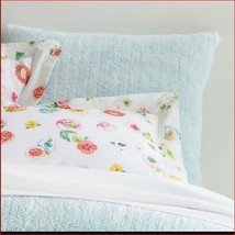 2 Pine Cone Hill Lola Sky Blue Candlewick Euro shams - £75.01 GBP