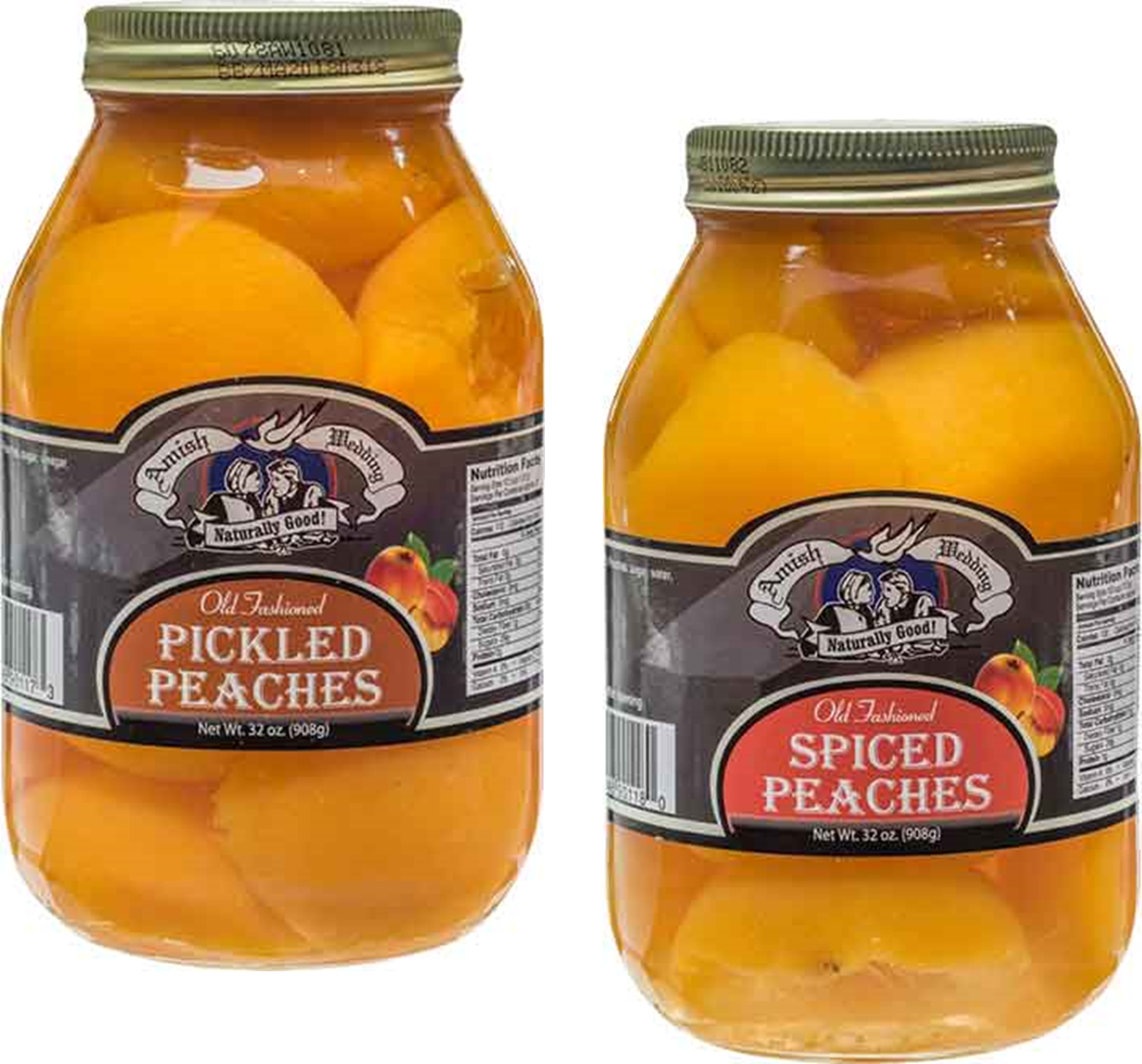 Primary image for Amish Wedding Pickled Peach Halves and Spiced Peach Halves Variety 2-Pack