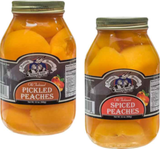 Amish Wedding Pickled Peach Halves and Spiced Peach Halves Variety 2-Pack - £31.62 GBP