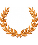 gold laurel wreath Machine Embroidery Design - $4.50