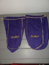 Lot of 2 Crown Royal Bags 13 Inch Large 1.75 Liter Purple &amp; Gold - $5.00