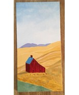 Barn Farm Prairie Hay Signed Original Acrylic Painting - £3,951.10 GBP