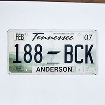 2007 United States Tennessee Anderson County Passenger License Plate 188... - £14.85 GBP