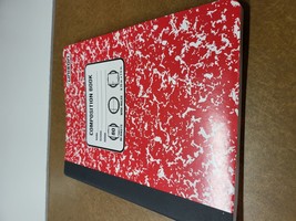 Unison Composition Book Notebook Red 80 Sheets Wide Ruled 9.75&quot; x 7.5&quot; - £6.59 GBP