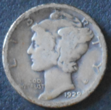 1929-P Mercury Silver Dime. - £2.59 GBP