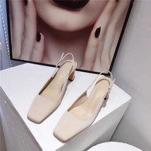 Fashion Women Sandals Square Toe Slides Back Strap Thin High Heels Sandals Elega - £50.06 GBP