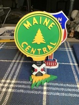 Maine Central New England Railroad Nostalgia Sign free standing tabletop - £29.54 GBP