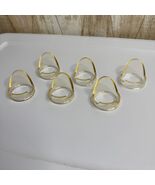 6 Acrylic Plastic Clear Paperweight Stands Vintage Holders Display - $25.38 CAD