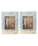 Lot of 2 Blossom 2 Piece Set Color-Changing Crystal &amp; Shimmering Lip Balm - £7.73 GBP