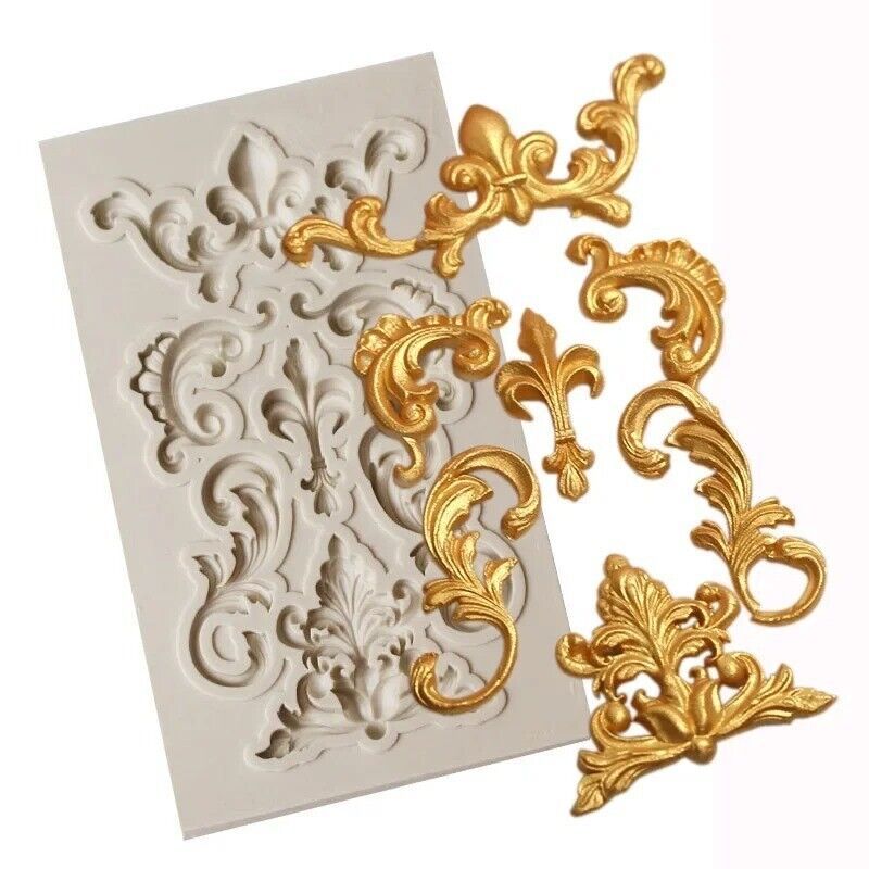 Scrolls Border Silicone Mold Fondant Food Safe Chocolate Gumpaste Sugarc... - $10.88
