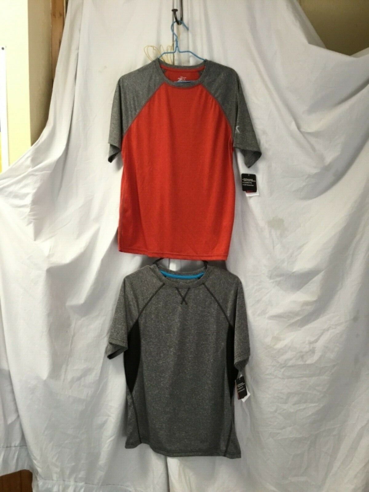 ZeroXposur Boys L 14-16 UPF 20+ Sun Protection Shirt Red and gray lot of 2 - $15.83
