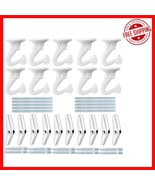 Heavy Duty Swag Ceiling Hooks - 10 Sets for Stylish Plant Hanging - White - $430.13 MXN