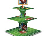 Super Football Bowl Party Decoration Football Cupcake Stand 3 Tier Desse... - £15.14 GBP