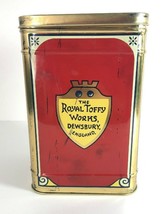 V Iintage Slades Caramel Toffy Tin Royal Toffey Works Dewsbury England Red - £19.05 GBP