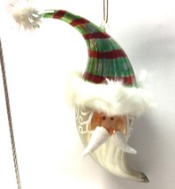 Santa Claus Christmas ornament glass 7”  flaws 56006A-1 as is - $272.75 MXN