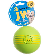 JW Pet iSqueak Ball Rubber Dog Toy Assorted Colors Medium - 1 count JW P... - £13.17 GBP