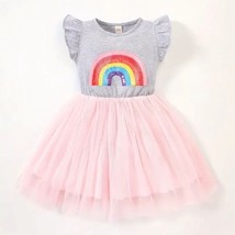 NEW Sequin Rainbow Girls Sleeveless Tutu Dress 2T 3T 4T 5T 6 7 - £11.18 GBP
