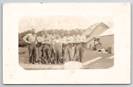 Herron South Dakota Carl Larson Family Handsome Group of Farm Boys Postcard D21 - £12.49 GBP