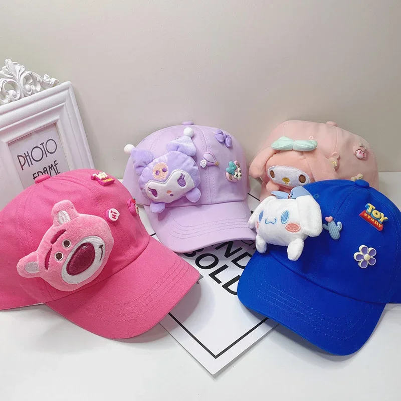 Sanrio Hat Hello Kitty Cinnamoroll Children&#39;s Cap Kuromi My Melody Sun Hat - £14.05 GBP