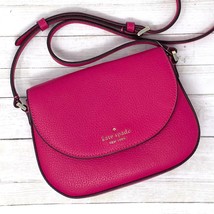 Kate Spade Leila Mini Flap Crossbody Purse in Pink Ruby Leather wlr00396... - $236.61