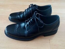 Rockport Almarten Oxford Men&#39;s Black Leather Dress SHOE-10.5M-WORN ONCE-NICE - £15.97 GBP