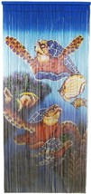 Tri Turtles Natural Bamboo Beaded Curtain  Beads Window Doors Room Divider Sea - £57.23 GBP