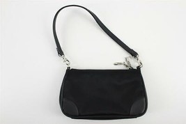 Modern Designer Purse ETIENNE AIGNER Black Nylon Minibag Silver Trim - £12.56 GBP