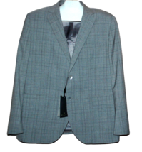 Massimo Dutti Men&#39;s Wool Gray  Plaids  Blazer Jacket Size US 48 EU 58 - £94.39 GBP