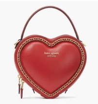 NWT 2-Pc KATE SPADE Amour 3D Heart Crossbody Bag + Coinpurs Red Lingonberry - $450.00