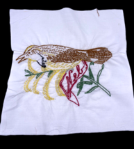 Nebraska Embroidered Quilted Square Frameable Art State Needlepoint Vintage - $19.53