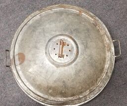 Vintage Aluminum ~ 18" Diameter x 8" Tall ~ Steamer w/Handles ~ Lid &amp; Ladle - $99.90