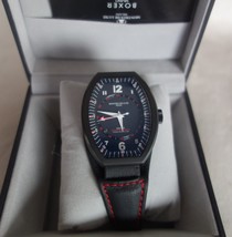 Montres De Luxe Mens GMT Estremo Black RED stich Watch  NEW - £138.79 GBP