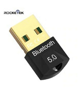 Rocketek USB Bluetooth 5.0 Dongle Adapter for PC Computer Speaker Wirele... - £11.63 GBP