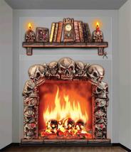 Gothic 4x5 Fireplace Skulls Wall Decoration Halloween Haunted House Scene Setter - £6.95 GBP
