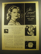 1945 Pond&#39;s Cold Cream Ad - She&#39;s engaged! She&#39;s lovely! She uses Pond&#39;s! - £14.54 GBP