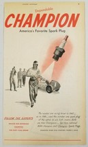 1948 Print Ad Champion Spark Plugs Race Car AAA Champion Ted Horn  - $11.68