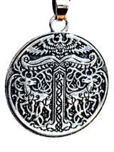 Irminsul Pendant Sacral Pillar Necklace Stags Viking Odin Pagan Jewellery &amp; Bag - £11.47 GBP