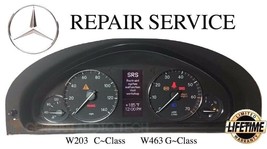 MERCEDES BENZ W203 C230 C280 C320 C32 INSTRUMENT CLUSTER LCD - REPAIR SE... - £123.71 GBP