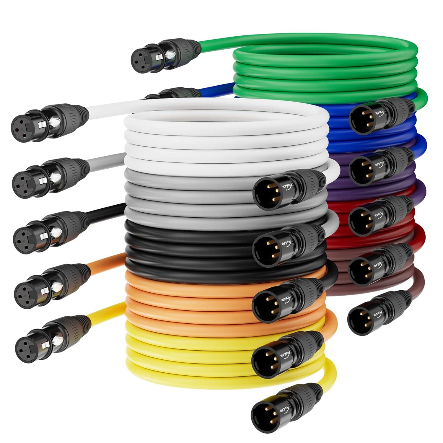 Primary image for The Auxlink Xlr Cables, Microphone Cable 25Ft 10 Pack, Xlr, 25 Ft\., 10 Pack.