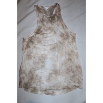 Bp Womens Tank Top Brown White Tie Dye Sleeveless Scoop Neck Racerback XS - £4.47 GBP