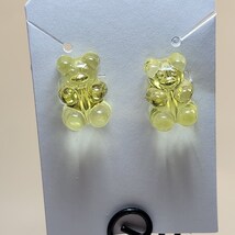 Yellow Bear Earrings - $2.00